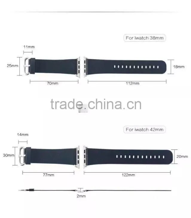 X-Level Elite Series Genuine Leather Watch Band For iWatch Wrist Strap For 38MM Apple Watch MT-4038