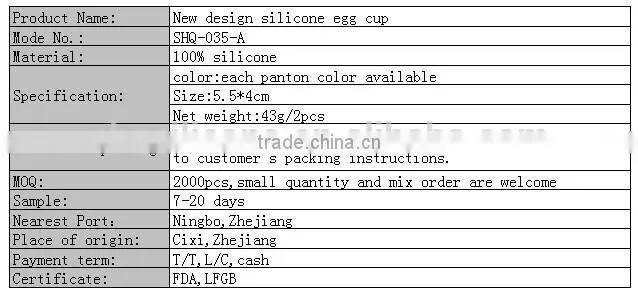 New design silicone egg cup