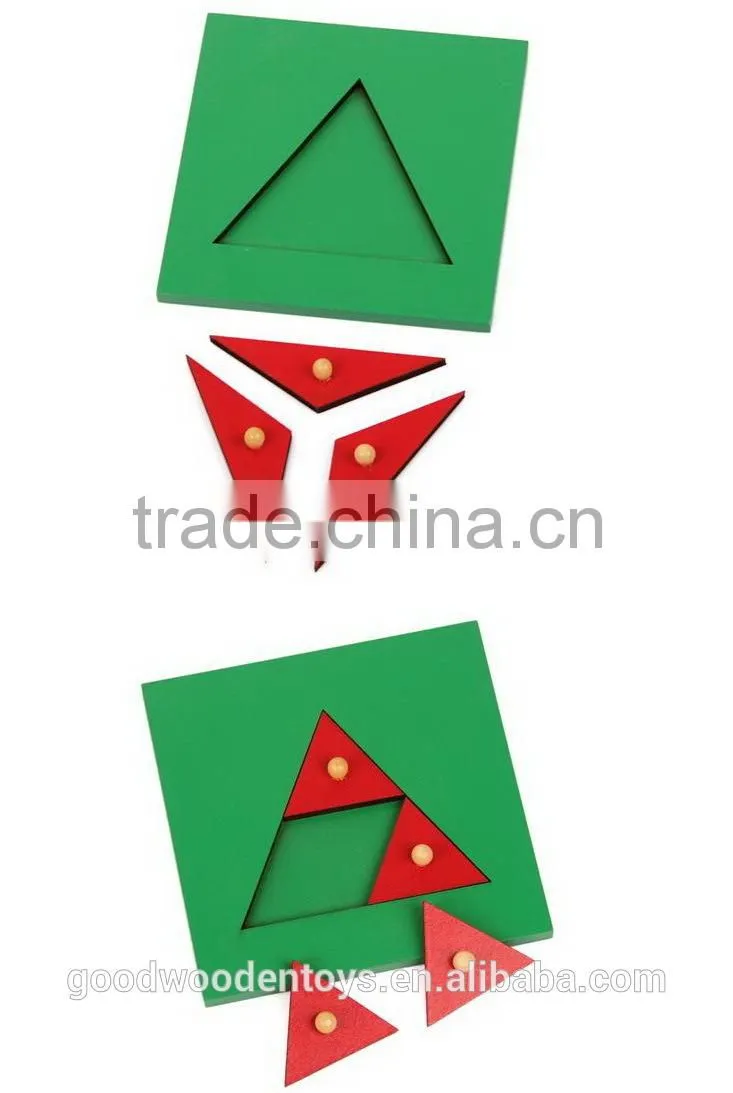 Educational Toys for Kids Montessori Language Materials Metal Triangles game