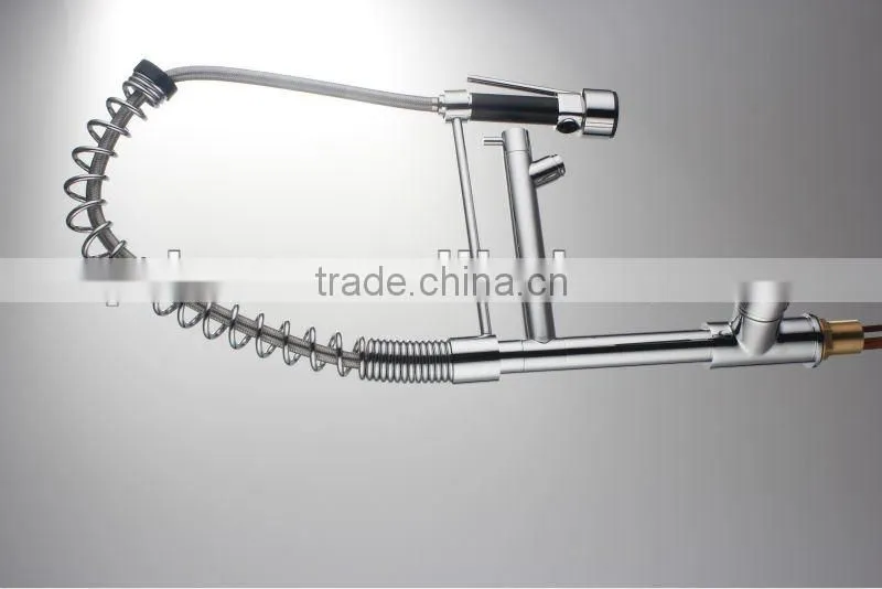 Pull out spring kitchen faucet