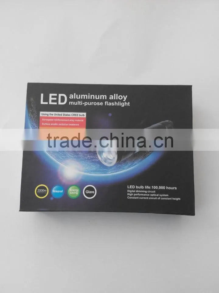 2200LM T6 bulb Zoomable aluminum alloy Flashlight