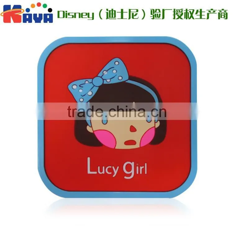 Durable heat-insulated soft pvc cartoon coaster