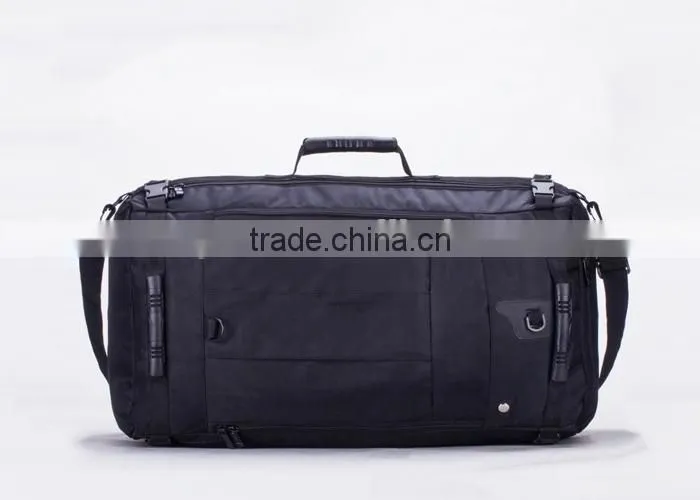 Multifunctional black hiking backpack with laptop compartment