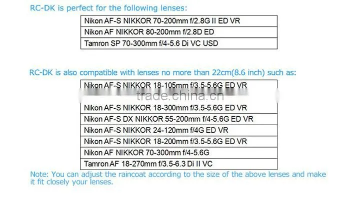 JJC new products Rain Cover for Canon digital camera