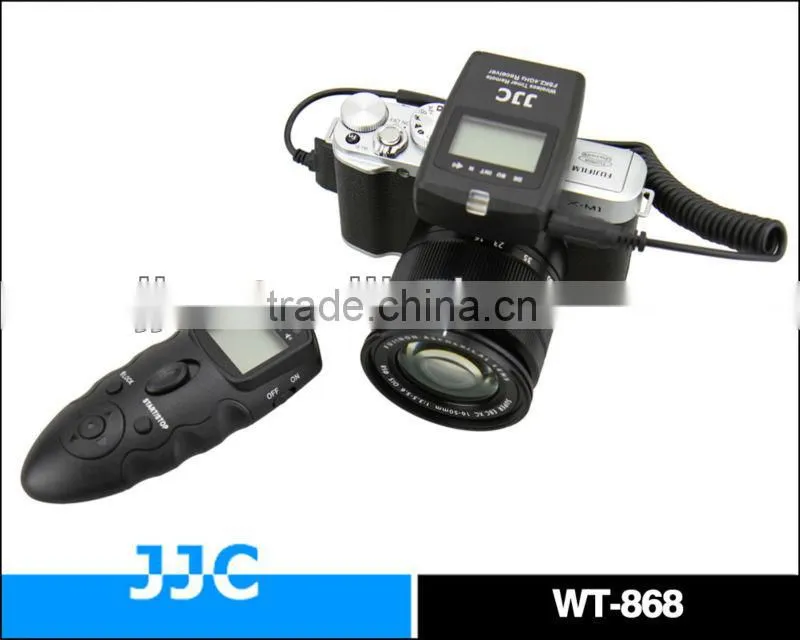 JJC Dual LCD Display WT-868 2.4G versatile RR-90 wireless timer remote control & wired remote switch For FUJIFILM X-E2 X-M1 etc