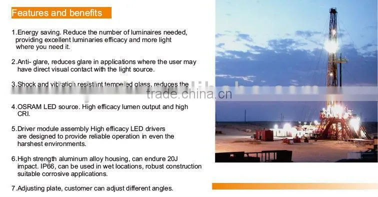 2014 The latest, high power 200W LED explosion proof flood light for hazardous environments