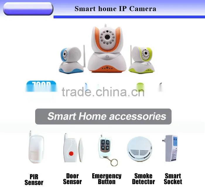 home security system wireless with camera,1.0mp waterproof wifi-friendly baby monitor