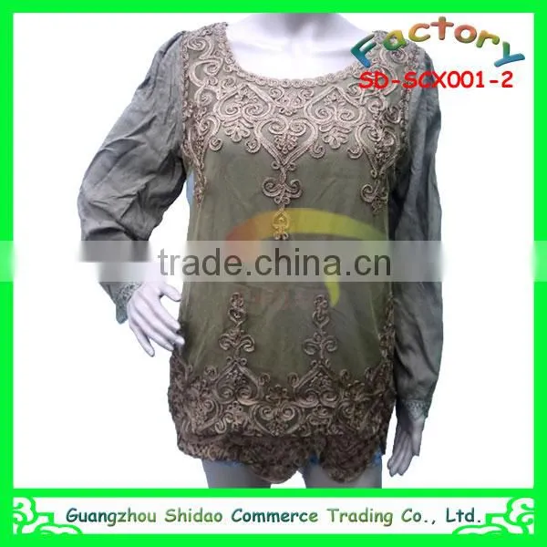 Woman blouse new fashion ladies lace blouse designs lace blouse