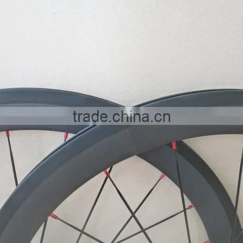 50mm carbon tubular clincher wheels 650C 23mm wide Bicycle Wheelset