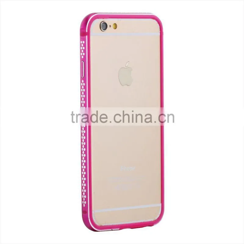 Alumimium Bumper With Diamond Phone Case/Good Price Phone Case