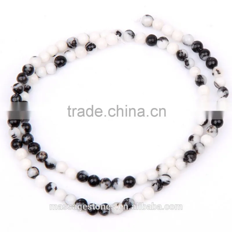 6mm picture jasper loose gemtone beads with 1.5mm hole