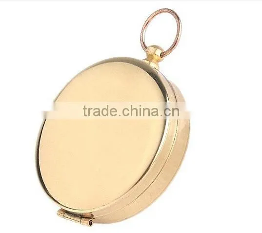 Classic pocket watch style bronzing antique camping compass with night light