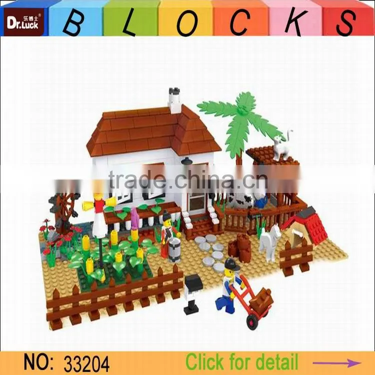 Factory price 719pcs happy farm wisdom toy bricks for sale