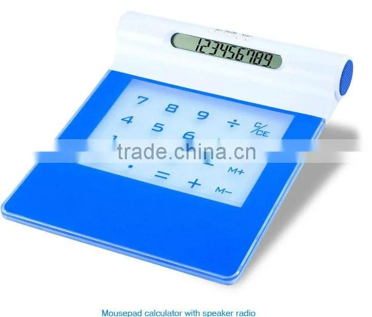 Multifunction mouse pad with usb hub& blue color calculater