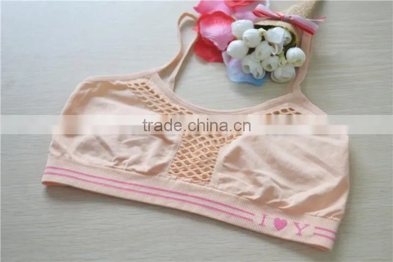 Pep bodyline seamless girls cami crop top sport bra young underwear