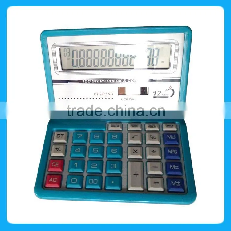112 Steps functional foldable electronic calculator CT-8855V,solar calculator