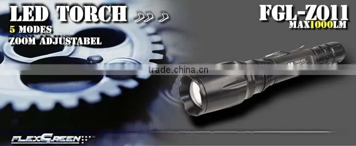 rechargable 18650 battery zoom function T6 LED torch