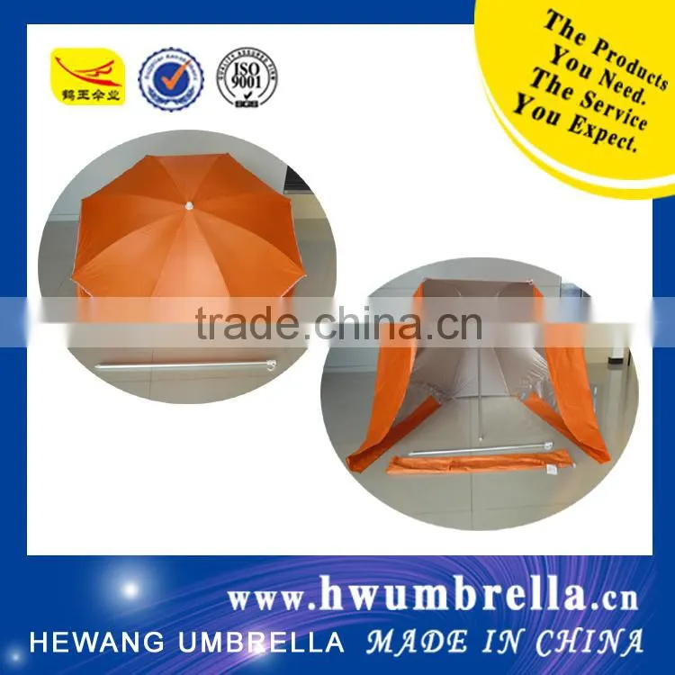 Outdoor Umbrella with side pannels with logo with UV with silver coating