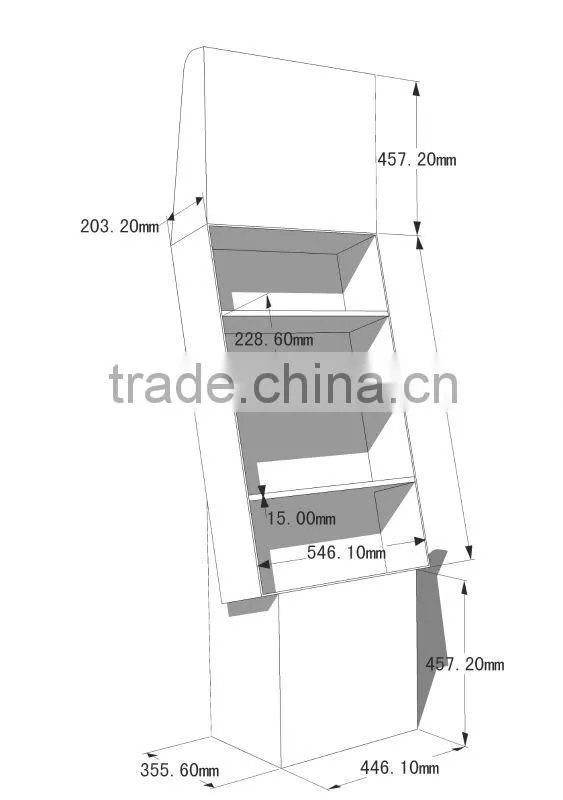 Manufacture Cardboard floor stand lcd touch screen advertising display