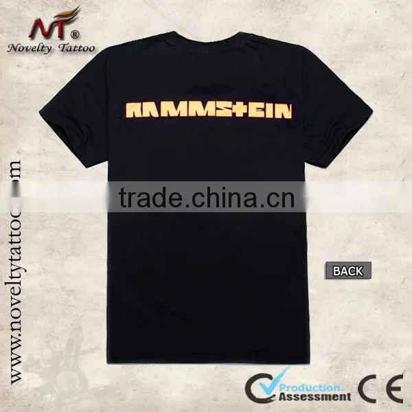 R100465 Men Head Tattoo Black T-shirt