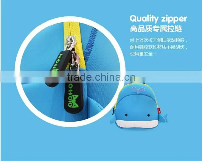 Cartoon Whale backpack Boys Girls Baby travel Bag kids backpack promotion