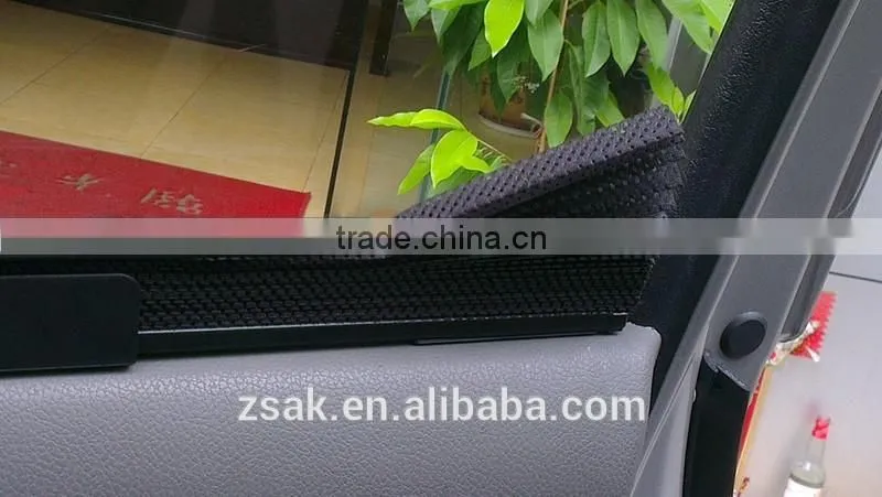 luxury polyester material fabric curtain type car sunshade