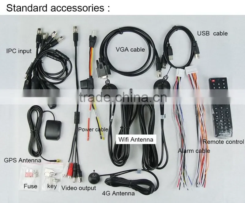 High Definition 1080P 4ch VGA Output Wifi Remote Monitor Mobile NVR