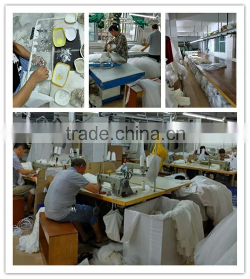 Real factory sample! organza drapping belt popular french lace applique wedding dress