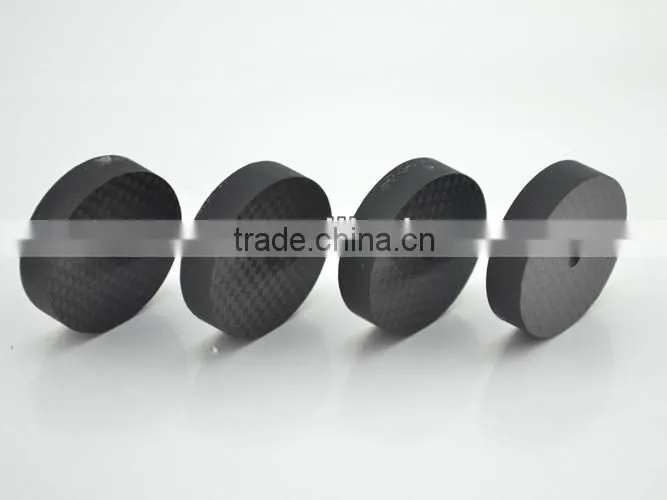 High Performance 40mm*10MM Carbon Fiber Speaker Spike Pad Base Stand Protective Black Hi Fi