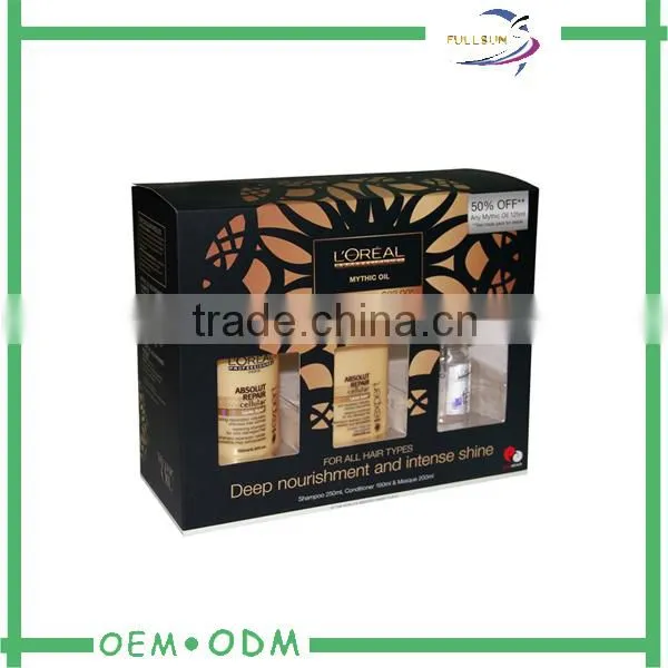 Custom printed recycle clear window cosmetics face cream packaging box