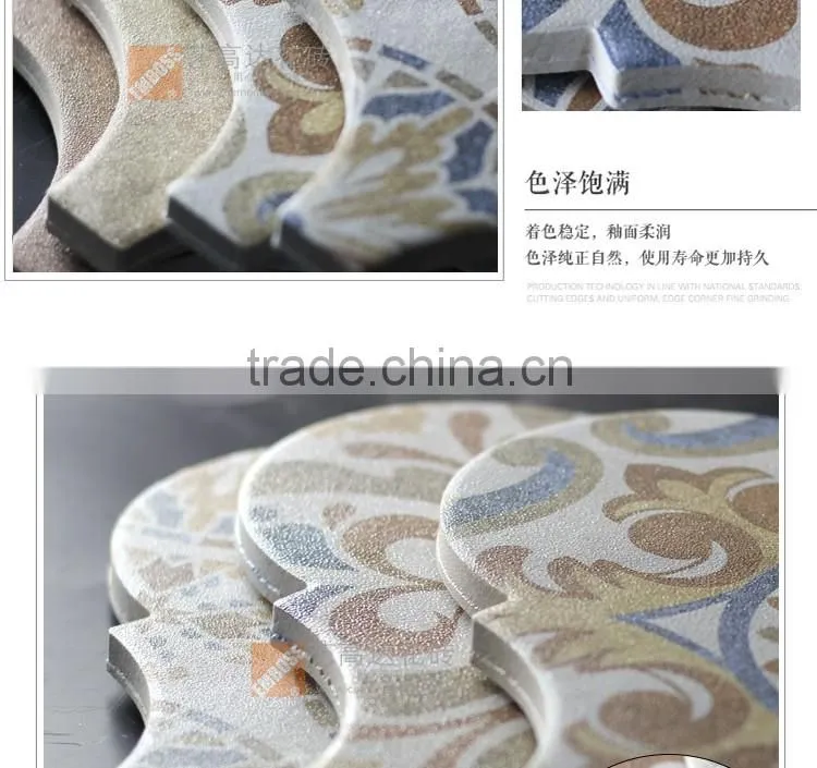 EMBOSS customized 250mm*250mm lantern tile rustic tile ceramic floor tile mosaic kitchen bathroom decorative tile