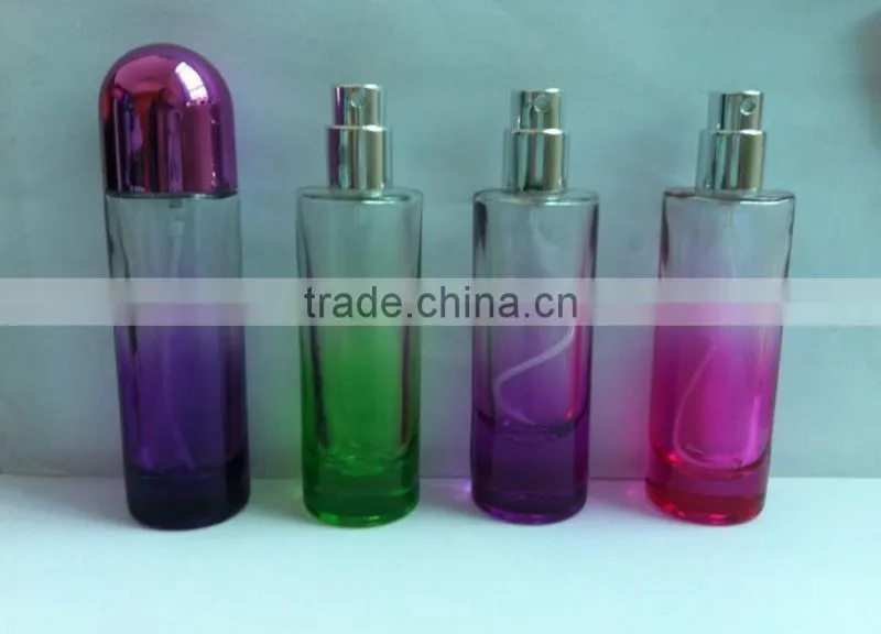 30ml colored cylinder perfume bottle with uv cap