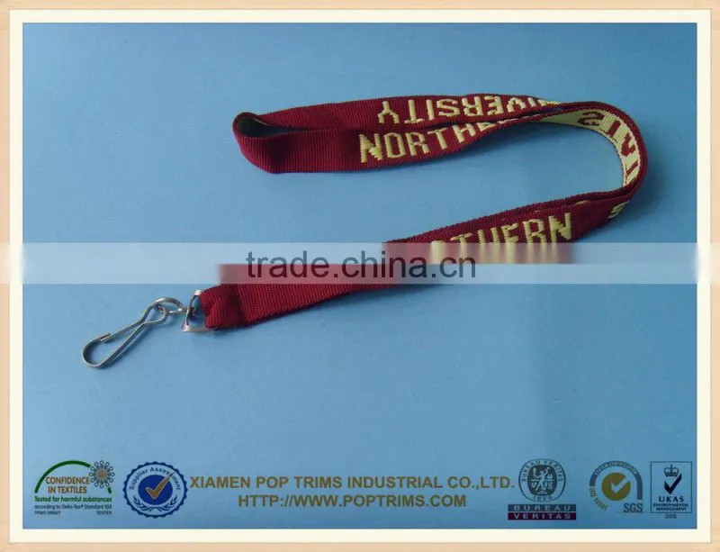 Flat custom jacquard polyester lanyard