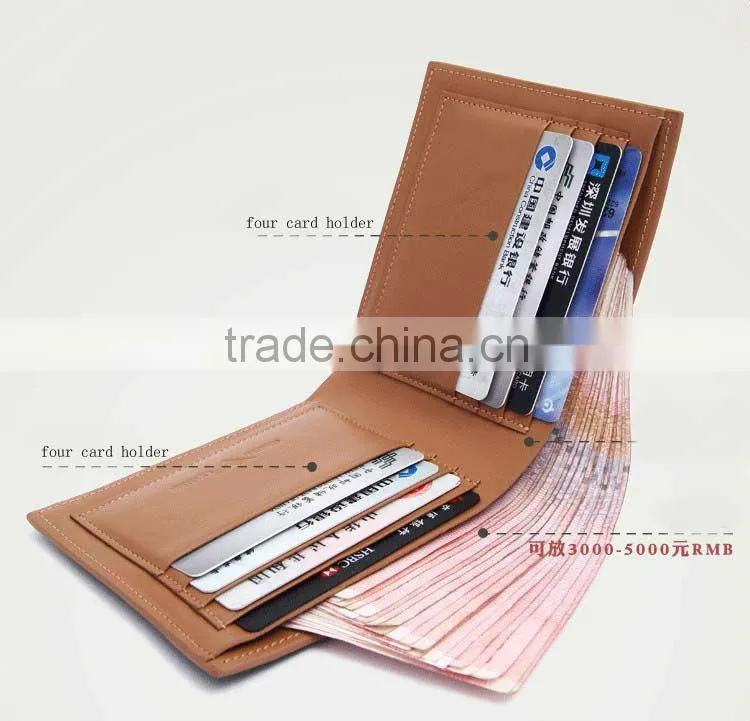 fashional men's genuine leather wallet/leather passport holder/men's genuine leather wallet with multifunctional pocket
