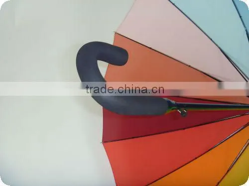 2013 hot selling 54" arc 16 panels 190T pongee multi-color 16k golf umbrellas