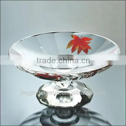 Hot selling crystal glass fruit bowls arc clear glass salad bowls