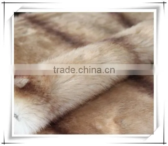 High quality long pile plush faux fur fabric