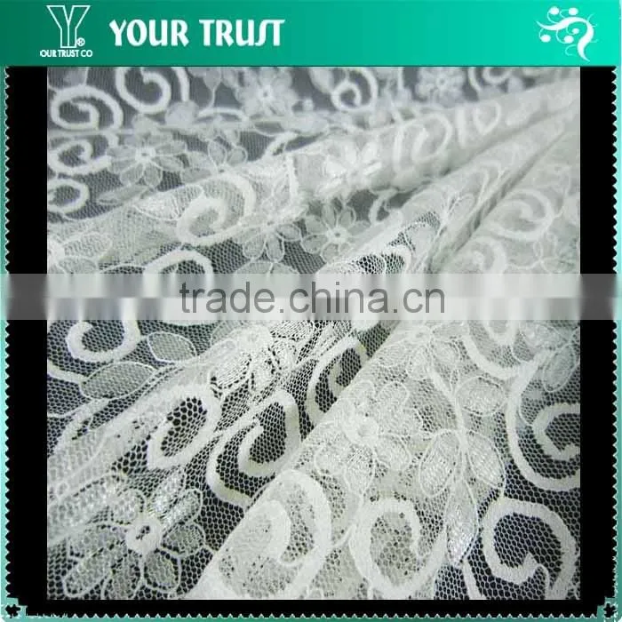 Innovation 58 Inch Wedding Veil/Decoration Mesh Lace 15% Silver Metallic 85% NylonFabric