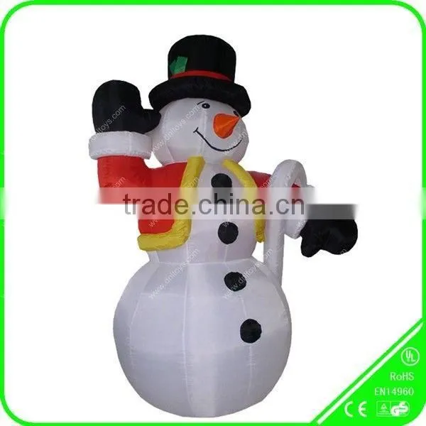 Hot Sale Christmas Decoration with led flashing inflatable snowman toy
