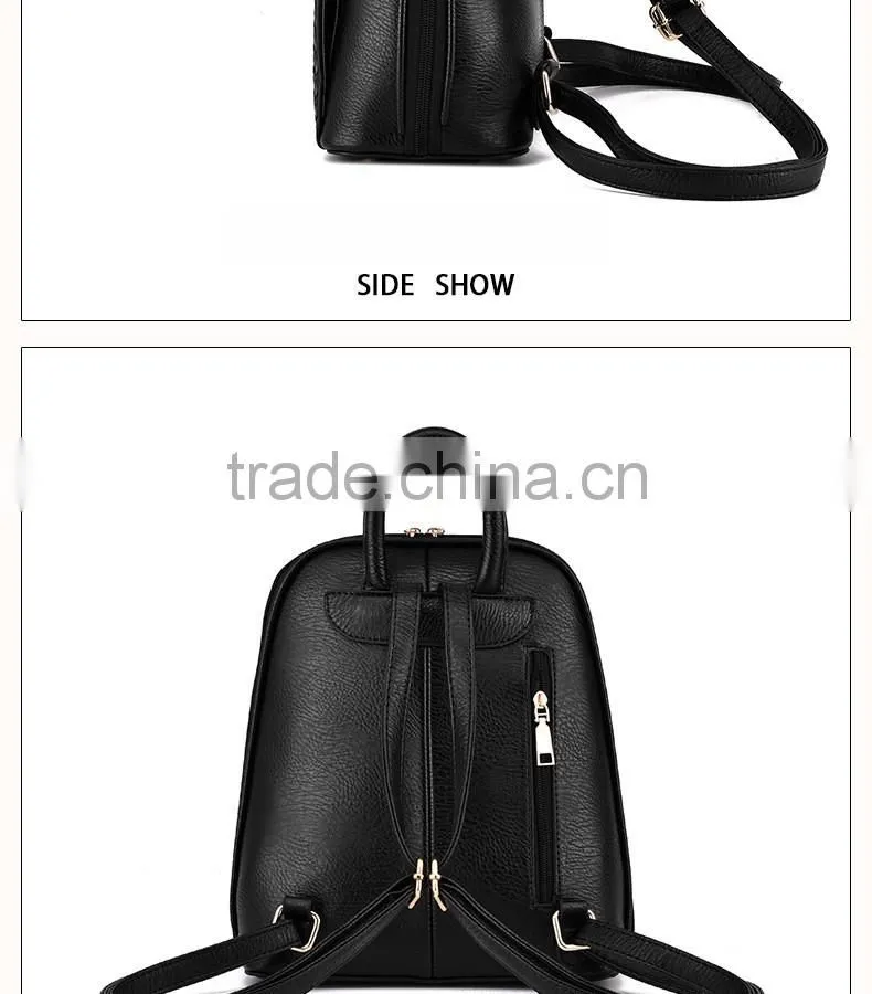 Leisure Knitting Teenage High Quality School Backpack Bags for Girls