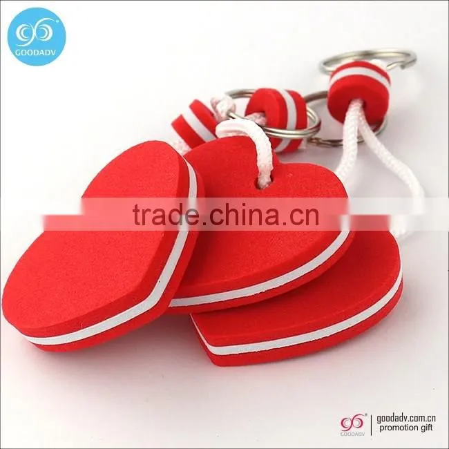 Keychain manufacturers in china floating EVA foam keychain