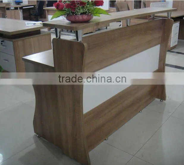 pretty light cherry wooden reception table
