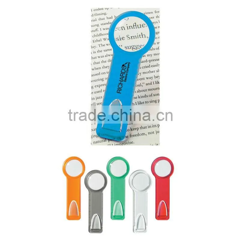 Plastic 2" Ruler With Circular Magnifying Glass