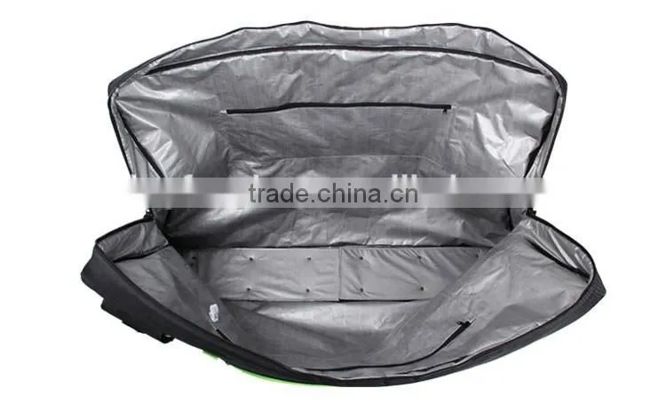 Polyester Bicycle carry Bag Folding Bike Bag with Wheels with two pieces spare tire RYB075