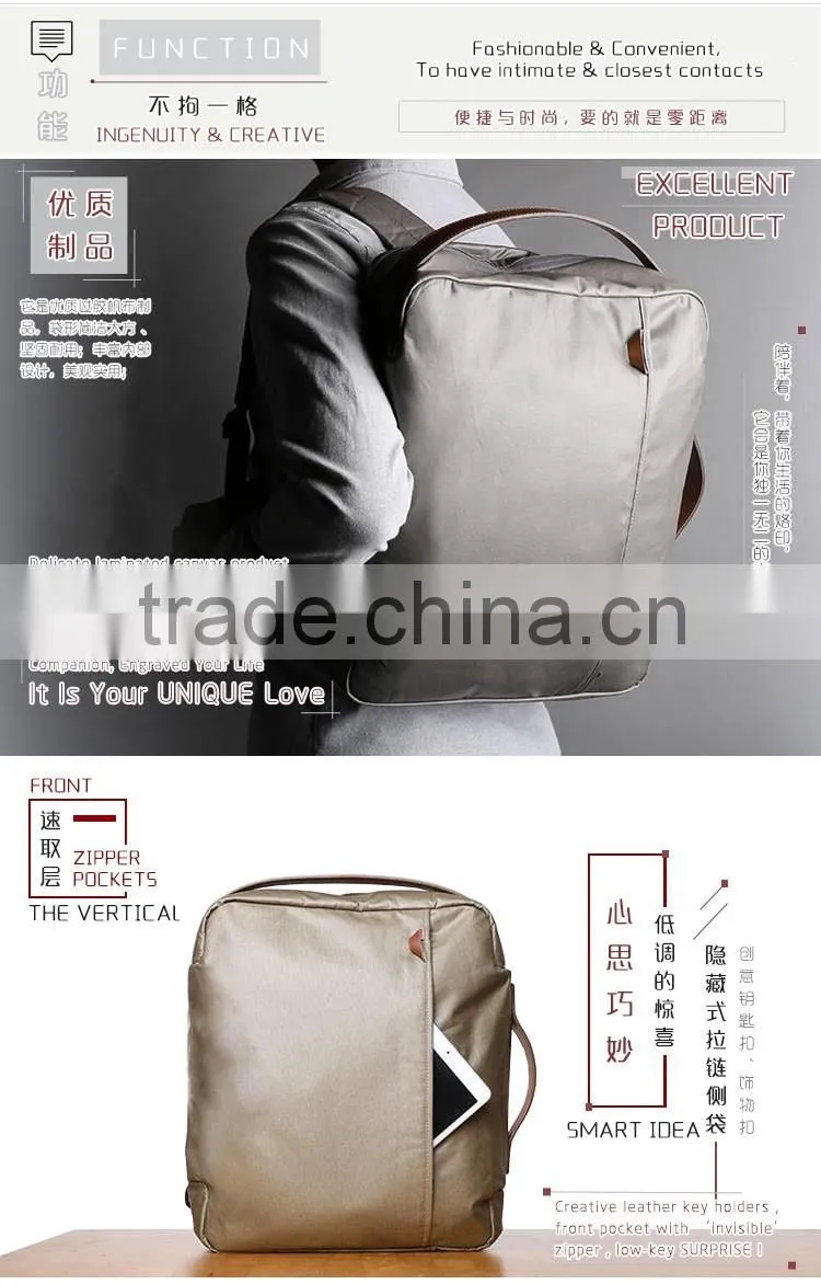 Wholesale Casual Canvas Fashion School Bags Backpack Softback Laptop Backpack