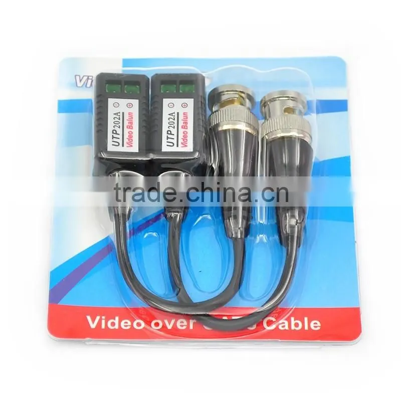Video Balun for CCTV System support 350-500M UTP-202A