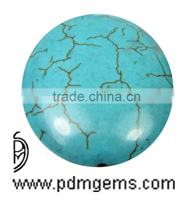 9 MM Cab Round Turquoise