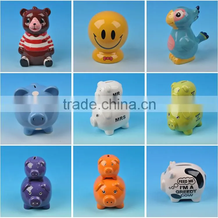 High quality ceramic beetle money bank