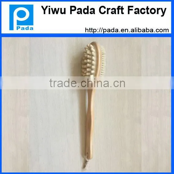 Natural Bristle Bath & Shower Body Scrub Brush for Exfoliating Dry Brushing and Anti Cellulite Reducing Massager Treatment with