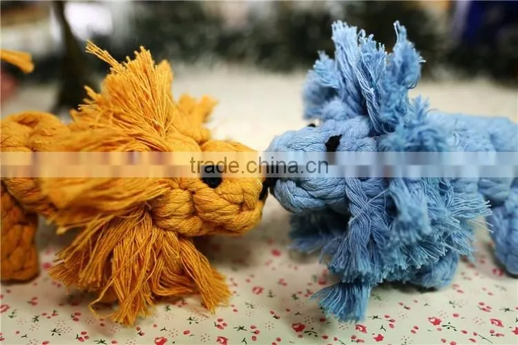 Lion shape rope dog chew toy